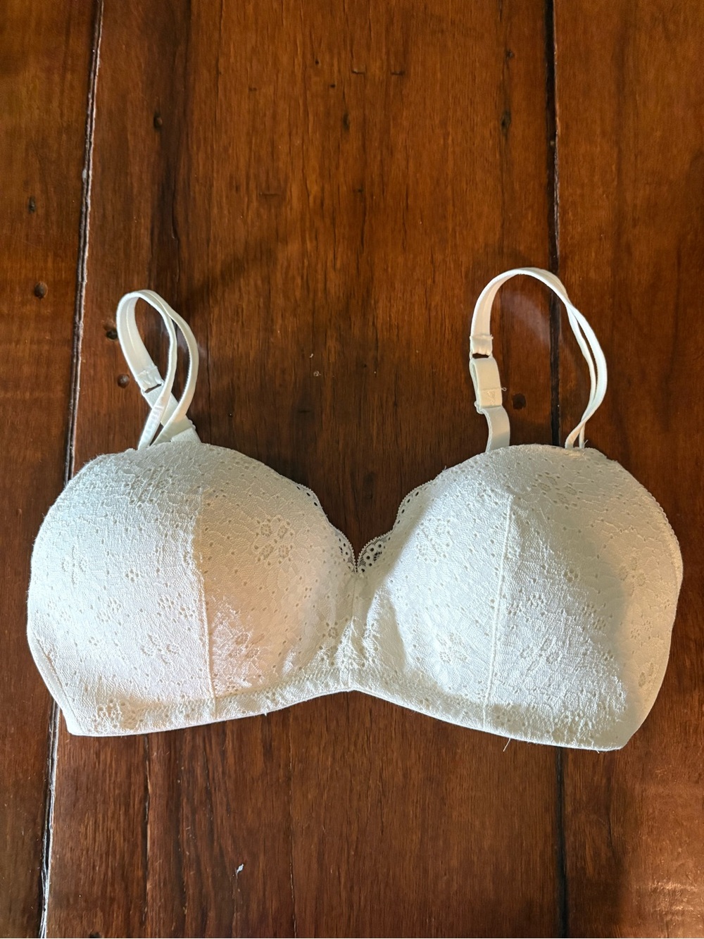 aerie Ivory Lace Push-Up Bra